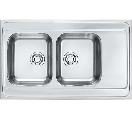 Мойка ALVEUS CLASSIC PRO 80 SAT-90 1000x600 2x L/ I в комплекте с сифоном 1130555 1130472