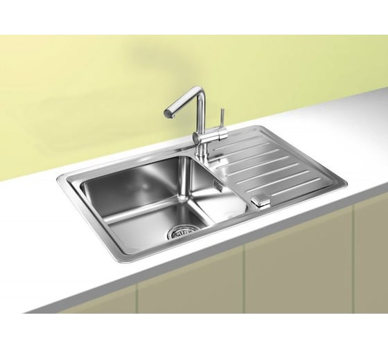 Мойка ALVEUS GALEO 20 SAT 90 FI 790х500 в комплекте с сифоном 1127251 1128553