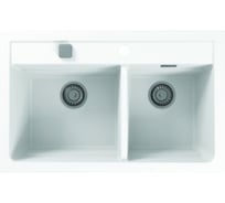 Мойка ALVEUS GRANITAL ATROx 50 ARCTIC - G11 в комплекте с сифоном 1132822 1131997