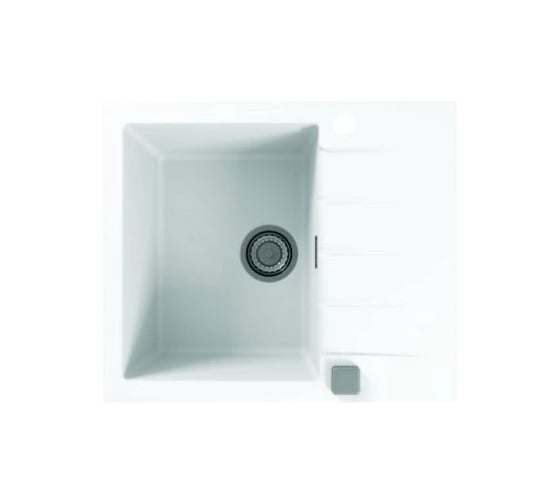 Мойка ALVEUS GRANITAL CADIT 10 ARCTIC-G11 590х500 1X в комплекте с сифоном 1132823 1132017