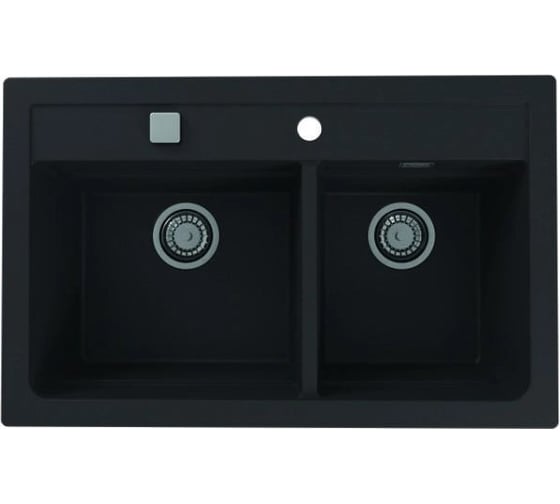Мойка ALVEUS GRANITAL ATROX 50 CARBON-G91 в комплекте с сифоном 1132822 1132002