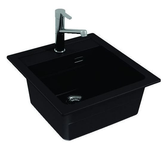 Мойка ALVEUS GRANITAL ATROx 20 CARBON - G91 470x500 1x в комплекте с сифоном 1132823 1131990