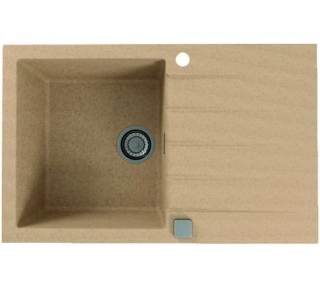 Мойка ALVEUS GRANITAL CADIT 20 BEIGE - G55 790х500 1X в комплекте с сифоном 1132823 1132024