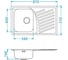 Мойка ALVEUS ELEGANT 30 SAT 90 FI 810x510 в комплекте с сифоном 1130551 1126348 3