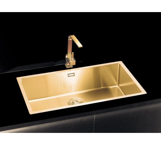 Мойка ALVEUS QUADRIx MONARCH 60 BRONZE 740x400x200 в комплекте с выпуском, без сифона 1117479