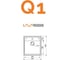 Кухонная мойка LAVA Q.1 чёрный металлик Q1.LAV 3