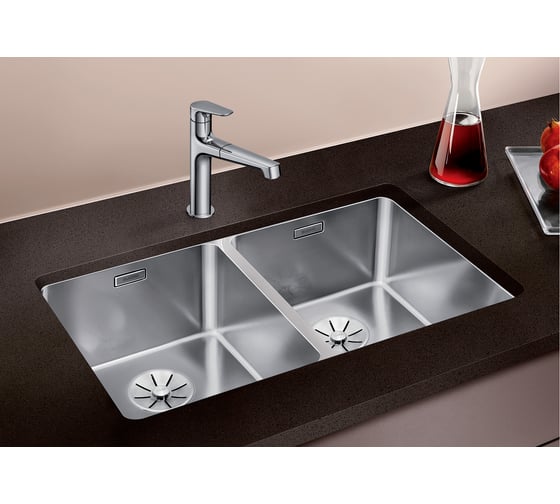 Мойка BLANCO ANDANO 340 340 U нержавеющая сталь, полированная, c отводной арматурой InFino 522983