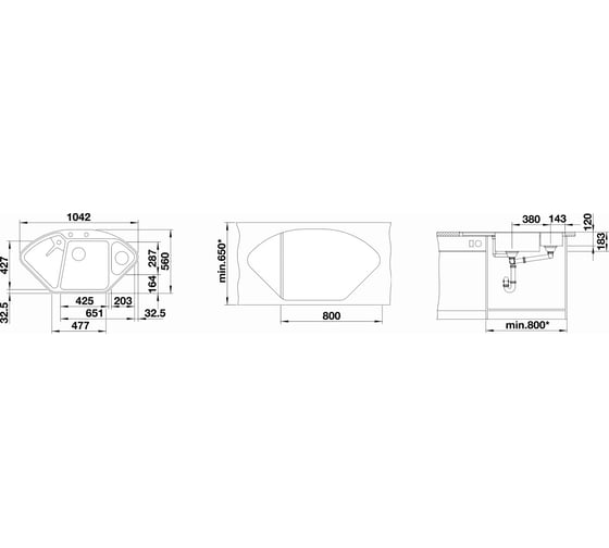 Мойка BLANCO DELTA F SILGRANIT кофе, с клапаном автоматом 523675