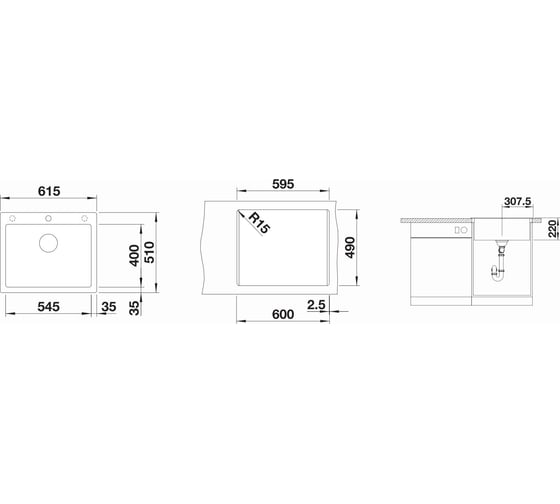 Мойка BLANCO PLEON 6 SILGRANIT антрацит 521678