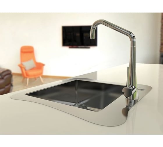Мойка ALVEUS JUBILEE KMB 90 FI 615x546 в комплекте с сифоном 1123351 и разделочной доской 1080029 1126054