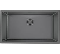 Мойка ALVEUS QUADRIx MONARCH 60 ANTHRACITE 740x400x200 в комплекте с выпуском, без сифона 1122730