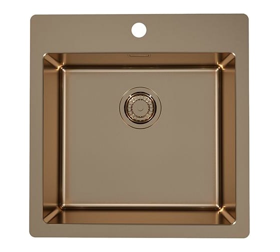 Мойка ALVEUS PURE MONARCH 30 copper-90 FS 515х525 1X в комплекте с выпуском, без сифона 1122708 1
