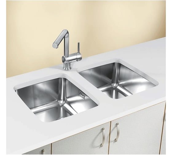 Мойка ALVEUS LUNO 20 SAT 90 FI 340x400 в комплекте с сифоном 1102384 1128740