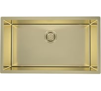 Мойка ALVEUS QUADRIx MONARCH 60 GOLD 740x400x200 в комплекте с выпуском, без сифона 1117478