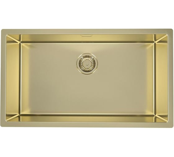 Мойка ALVEUS QUADRIx MONARCH 60 GOLD 740x400x200 в комплекте с выпуском, без сифона 1117478