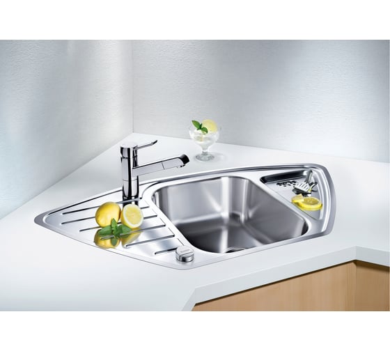 Мойка BLANCO LANTOS 9E IF нержавеющая сталь, с клапаном автоматом 516277