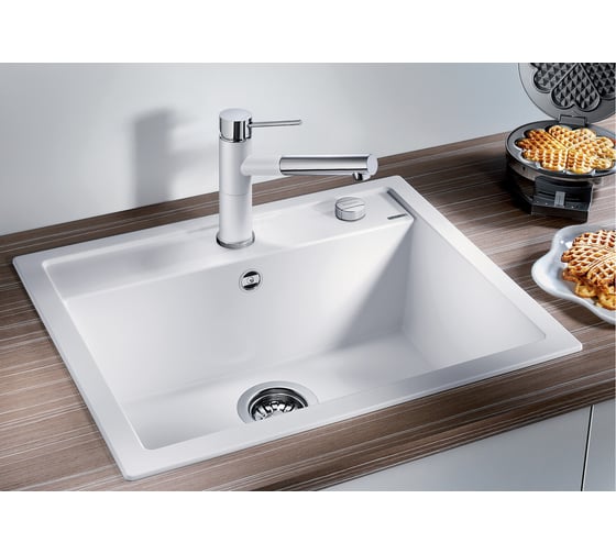 Мойка BLANCO DALAGO 6 SILGRANIT белый, с клапаном автоматом 514199
