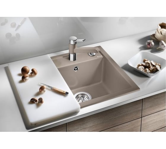 Мойка BLANCO DALAGO 45 SILGRANIT жемчужный с клапаном автоматом 520543