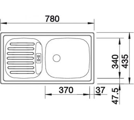 Мойка BLANCO FLEX MINI нержавеющая сталь Декор 512032