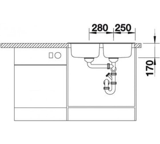 Мойка BLANCO TIPO 8 Compact нержавеющая сталь матовая 513459