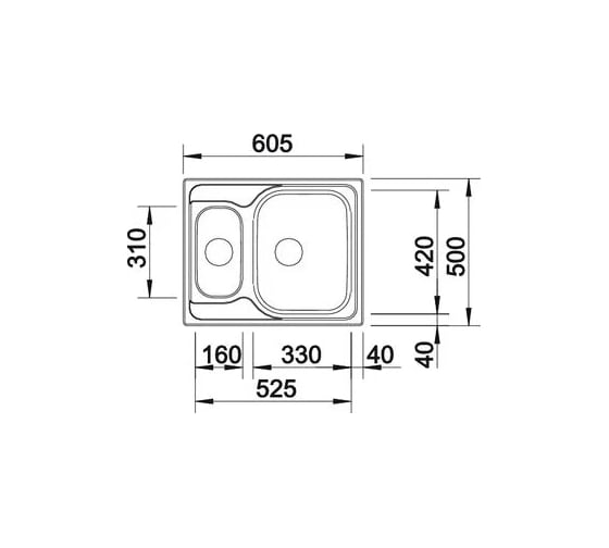 Мойка BLANCO TIPO 6 Basic нержавеющая сталь матовая 514813