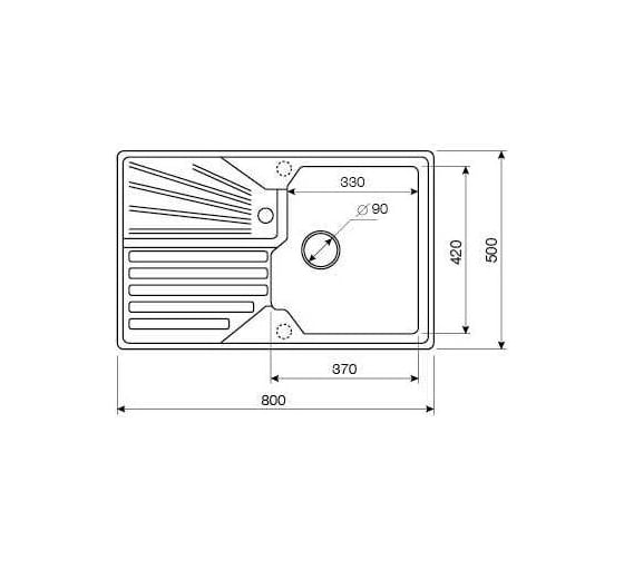 Кухонная мойка LAVA L.5 SCANDIC серый L5.SCA