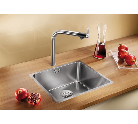 Мойка BLANCO ANDANO 450 IF нержавеющая сталь, зеркальная полировка, c отводной арматурой InFino 522961