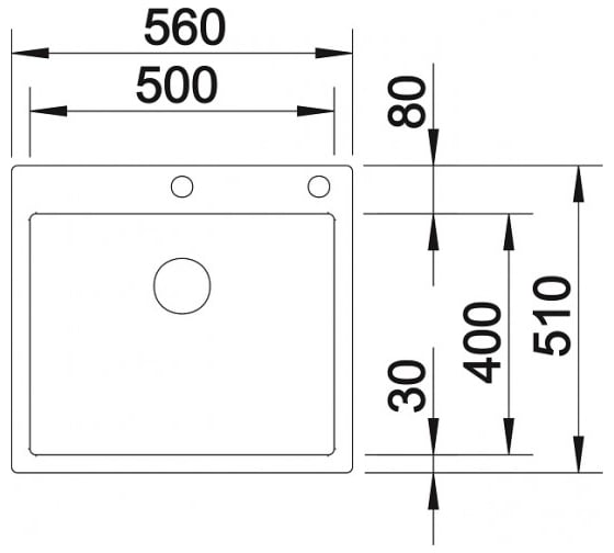 Мойка BLANCO CLARON 500 IF A нержавеющая сталь, Durinox с отводной арматурой InFino 523393