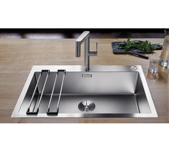 Мойка BLANCO CLARON 700 IF A нержавеющая сталь Durinox, с отводной арматурой InFino 523394