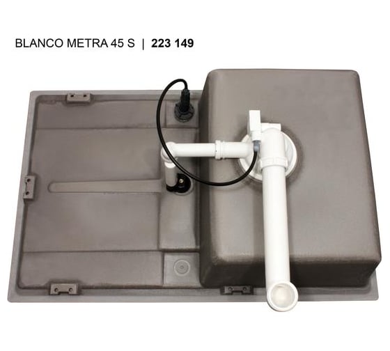 Мойка BLANCO METRA 45 S SILGRANIT жасмин с клапаном автоматом 513029