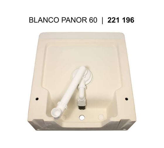 Мойка BLANCO PANOR 60 керамика, глянцевый белый, одно отверстие в площадке под смеситель 514486