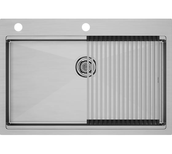 Мойка нерж. сталь Paulmark VAST-PRO + ролл-мат PRO в цвет мойки PM707551-BS+R405-BS
