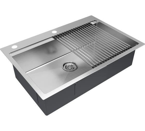Мойка нерж. сталь Paulmark VAST-PRO + ролл-мат PRO в цвет мойки PM707551-BS+R405-BS