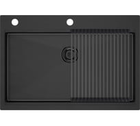 Мойка нерж. сталь Paulmark VAST-PRO + ролл-мат PRO в цвет мойки PM707551-GM+R405-GM
