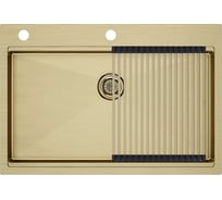 Мойка нерж. сталь Paulmark VAST-PRO + ролл-мат PRO в цвет мойки PM707551-BG+R405-BG