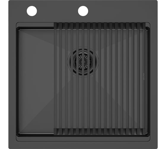 Мойка нерж. сталь Paulmark KRONER-PRO + ролл-мат PRO в цвет мойки PM705151-GM+R405-GM