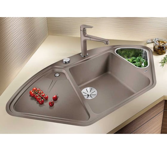 Мойка BLANCO DELTA II SILGRANIT жемчужный с клапаном автоматом 523659