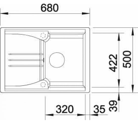 Мойка BLANCO ENOS 40 S Silgranit шампань без клапана автомата 513796