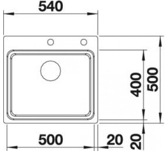 Мойка BLANCO ETAGON 500 IF A с клапаном автоматом нержавеющая сталь, зеркальная полировка 521748