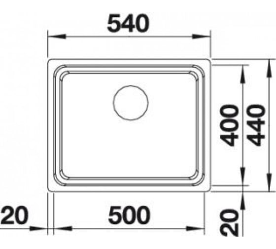 Мойка BLANCO ETAGON 500 U нержавеющая сталь. зеркальная полировка 521841