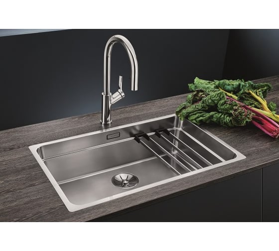 Мойка BLANCO ETAGON 700 IF нержавеющая сталь, зеркальная полировка с отводной арматурой. InFino 524272