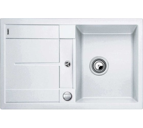 Мойка BLANCO METRA 45 S SILGRANIT белый с клапаном автоматом 513028 1