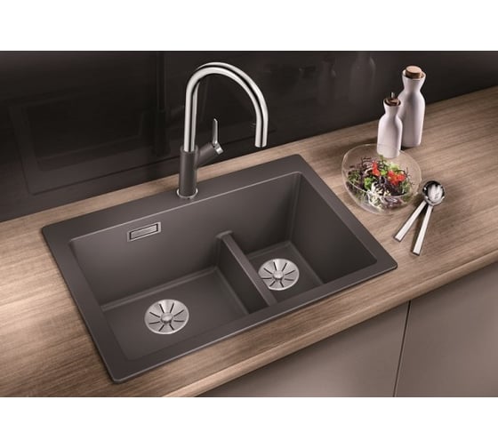 Мойка BLANCO PLEON 6 Split SILGRANIT темная скала 521690