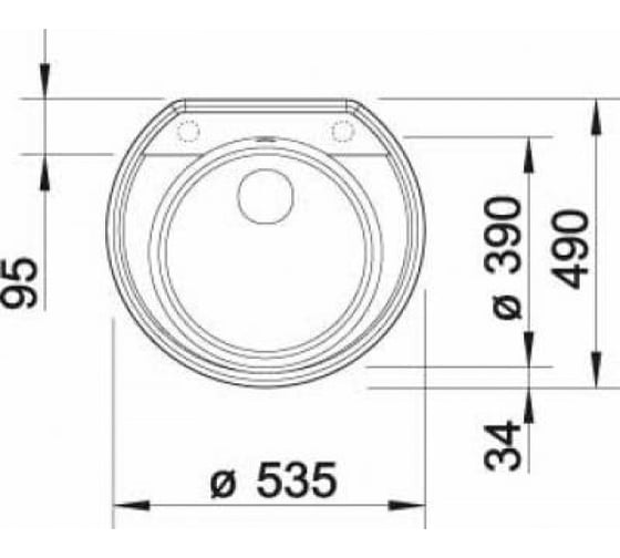Мойка BLANCO RONDOVAL 45 SILGRANIT тёмная скала 518915