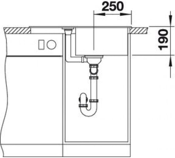 Мойка BLANCO METRA 45S Compact SILGRANIT белый с клапаном автоматом 519576
