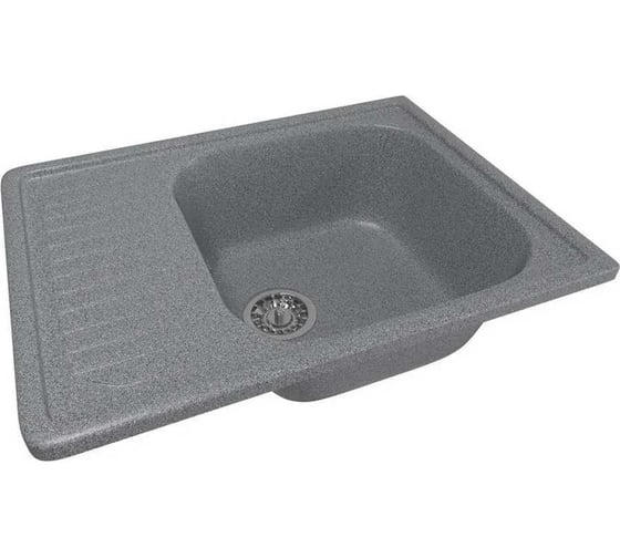 Кухонная мойка Grantop Revue c крылом, 640x490 мм, графит GT1464GT