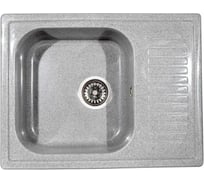 Кухонная мойка Grantop Revue c крылом, 640x490 мм, серый GT1464GR