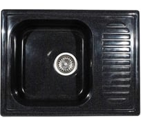 Кухонная мойка Grantop Revue c крылом, 640x490 мм, антрацит GT1464AT