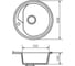 Кухонная мойка Grantop Ronda круглая, 450x180 мм, серый песок GT1145SG 4