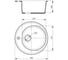Кухонная мойка Grantop Ronda круглая, 500x180 мм, серый песок GT1150SG 5
